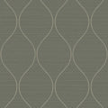 Closeup of a wallpaper showing its Brown, Contemporary, Green, Trellis, Unicolour pattern, color, and subtle texture.