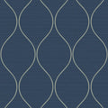 Closeup of a wallpaper showing its Blue, Contemporary, Trellis, Unicolour pattern, color, and subtle texture.