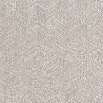 Textured beige wallpaper with a herringbone chevron pattern