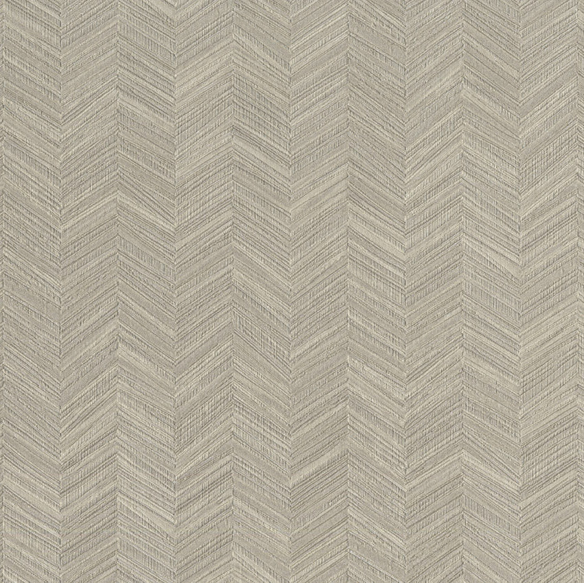 Textured beige wallpaper with a herringbone pattern