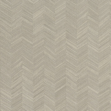 Textured beige wallpaper with a herringbone pattern