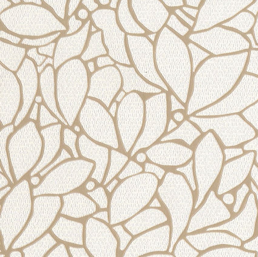 Beige floral pattern on a textured beige background