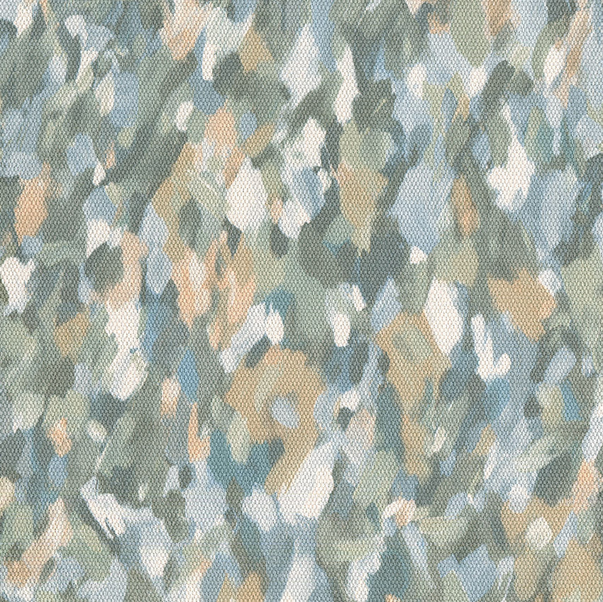 Abstract pattern with shades of green, blue, and brown on a textured background