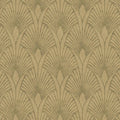 Closeup of a wallpaper showing its Art-Deco, Gold, Neutrals pattern, color, and texture.