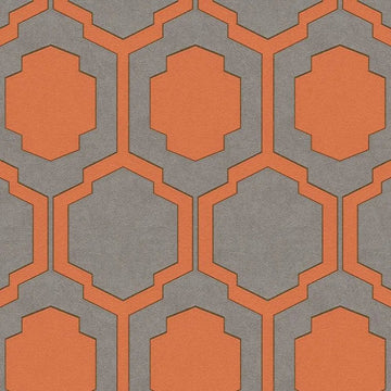 Closeup of a wallpaper showing its Art-Deco, Contemporary, Geometric pattern, color, and texture.