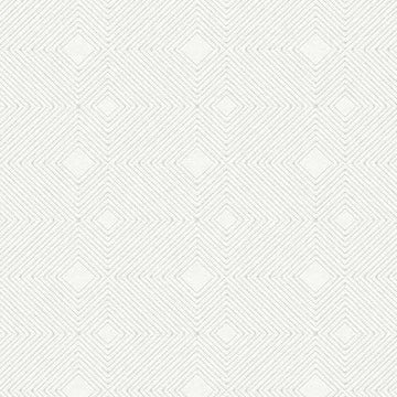 Closeup of a wallpaper showing its Contemporary, Geometric, Monochrome, Plain, White pattern, color, and subtle texture.