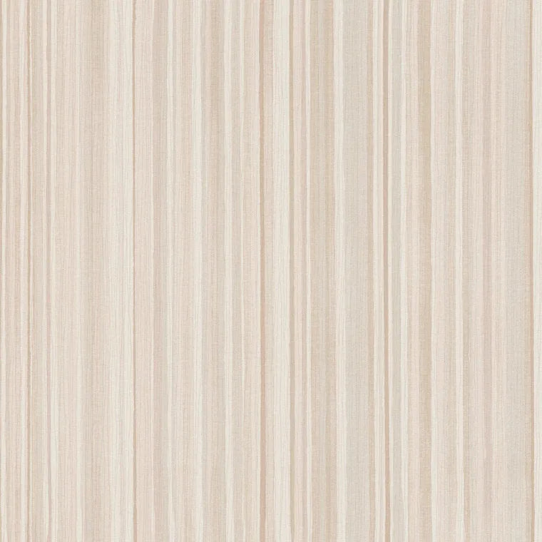 Closeup of a wallpaper showing its Brown, Contemporary, Neutrals, Stripes pattern, color, and subtle texture.