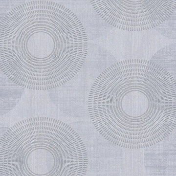 Closeup of a wallpaper showing its Blue, Circles, Contemporary, Purple pattern, color, and texture.