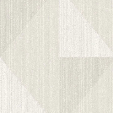 Closeup of a wallpaper showing its Art-Deco, Contemporary, Geometric, Neutrals, Two-tone pattern, color, and subtle texture.