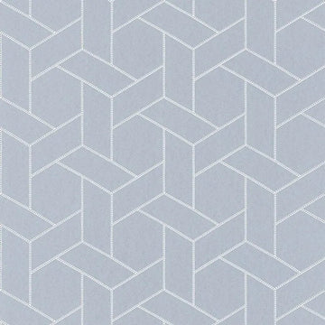 Closeup of a wallpaper showing its Art-Deco, Contemporary, Geometric, Two-tone pattern, color, and subtle texture.