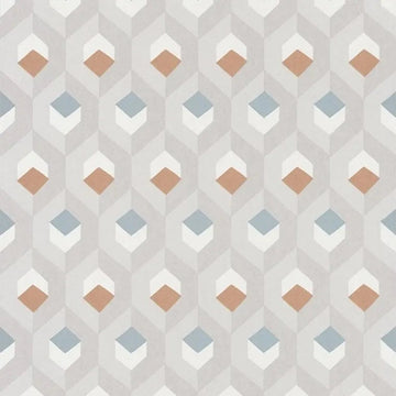 Closeup of a wallpaper showing its Contemporary, Geometric, Neutrals, Two-tone pattern, color, and subtle texture.