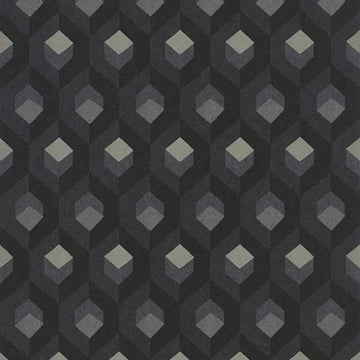 Closeup of a wallpaper showing its Contemporary, Dramatic, Geometric, Multicolour pattern, color, and subtle texture.