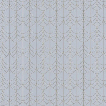 Closeup of a wallpaper showing its Art-Deco, Contemporary, Neutrals, Two-tone pattern, color, and subtle texture.