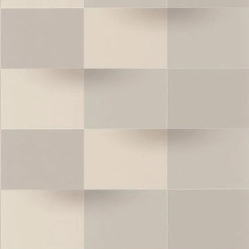 Closeup of a wallpaper showing its Contemporary, Geometric, Neutrals, Two-tone pattern, color, and subtle texture.