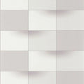 Closeup of a wallpaper showing its Contemporary, Geometric, Monochrome, Neutrals, Two-tone pattern, color, and subtle texture.