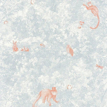 Closeup of a wallpaper showing its Contemporary, Kids, Nature pattern, color, and subtle texture.