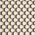 Closeup of a wallpaper showing its Art-Deco, Contemporary, Dramatic, Geometric, Two-tone pattern, color, and subtle texture.