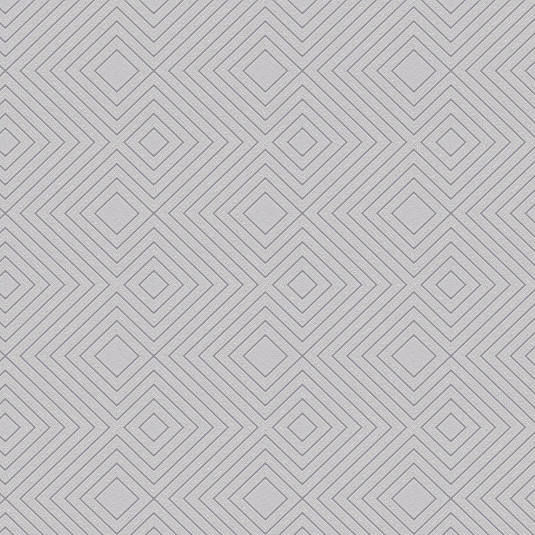 Closeup of a wallpaper showing its Contemporary, Geometric, Grey, Neutrals, Plain, Silver pattern, color, and subtle texture.
