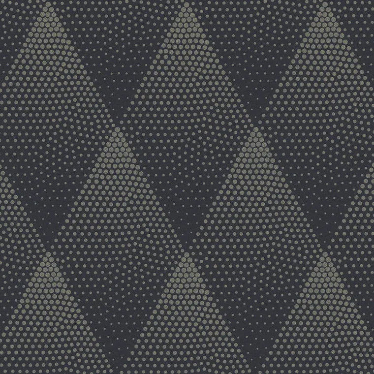 Closeup of a wallpaper showing its Best-Seller, Contemporary, Dramatic, Geometric, Two-tone pattern, color, and texture.