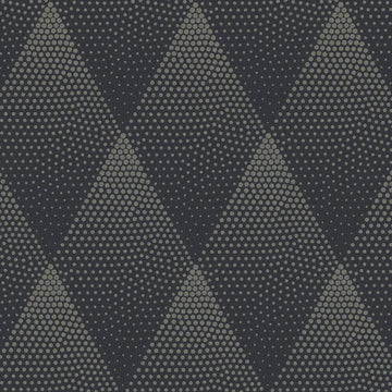 Closeup of a wallpaper showing its Best-Seller, Contemporary, Dramatic, Geometric, Two-tone pattern, color, and texture.