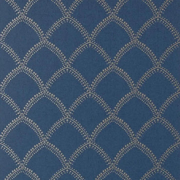 Closeup of a wallpaper showing its Art-Deco, Contemporary, Neutrals, Two-tone pattern, color, and subtle texture.