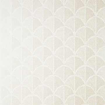 Closeup of a wallpaper showing its Art-Deco, Geometric, Neutrals, Unicolour pattern, color, and subtle texture.