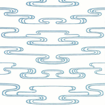 Closeup of a wallpaper showing its Art-Deco, Neutrals, Two-tone pattern, color, and subtle texture.