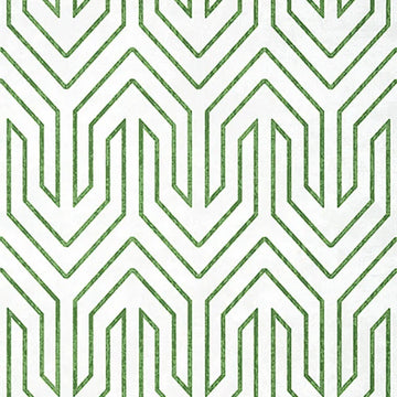 Closeup of a wallpaper showing its Art-Deco, Chevron, Two-tone pattern, color, and subtle texture.