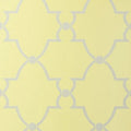 Closeup of a wallpaper showing its Art-Deco, Damask, Two-tone pattern, color, and subtle texture.
