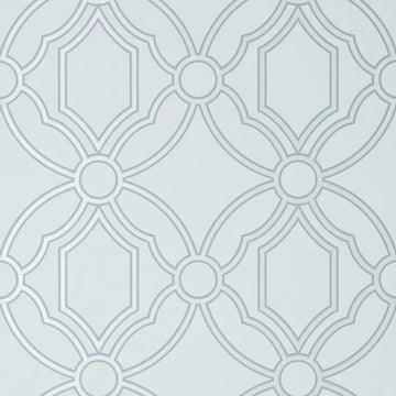 Closeup of a wallpaper showing its Geometric, Pastels, Trellis, Two-tone pattern, color, and subtle texture.