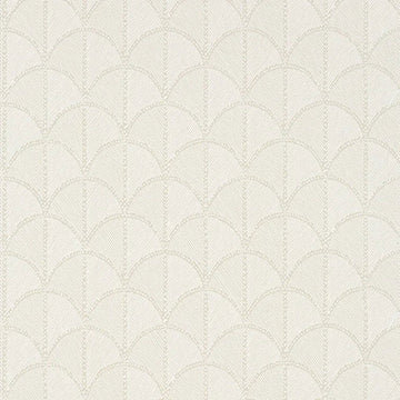 Closeup of a wallpaper showing its Art-Deco, Geometric, Neutrals, Unicolour pattern, color, and subtle texture.