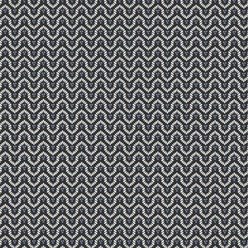 Closeup of a wallpaper showing its Art-Deco, Geometric, Two-tone pattern, color, and subtle texture.