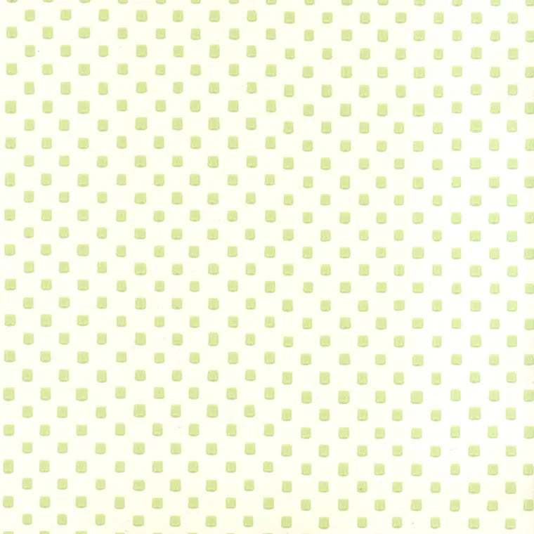 Closeup of a wallpaper showing its Contemporary, Dots, Green, Two-tone pattern, color, and subtle texture.
