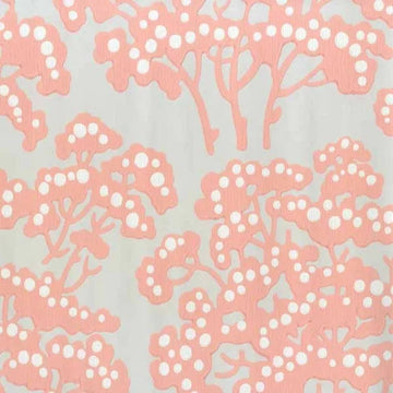 Closeup of a wallpaper showing its Contemporary, Floral, Nature, Pink, Two-tone pattern, color, and subtle texture.