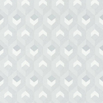 Closeup of a wallpaper showing its Contemporary, Geometric, Monochrome, Two-tone pattern, color, and subtle texture.