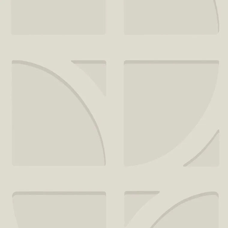 Closeup of a wallpaper showing its Art-Deco, Contemporary, Geometric, Neutrals, Unicolour pattern, color, and subtle texture.