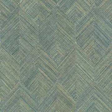 Closeup of a wallpaper showing its Geometric, Green, Sisal pattern, color, and subtle texture.