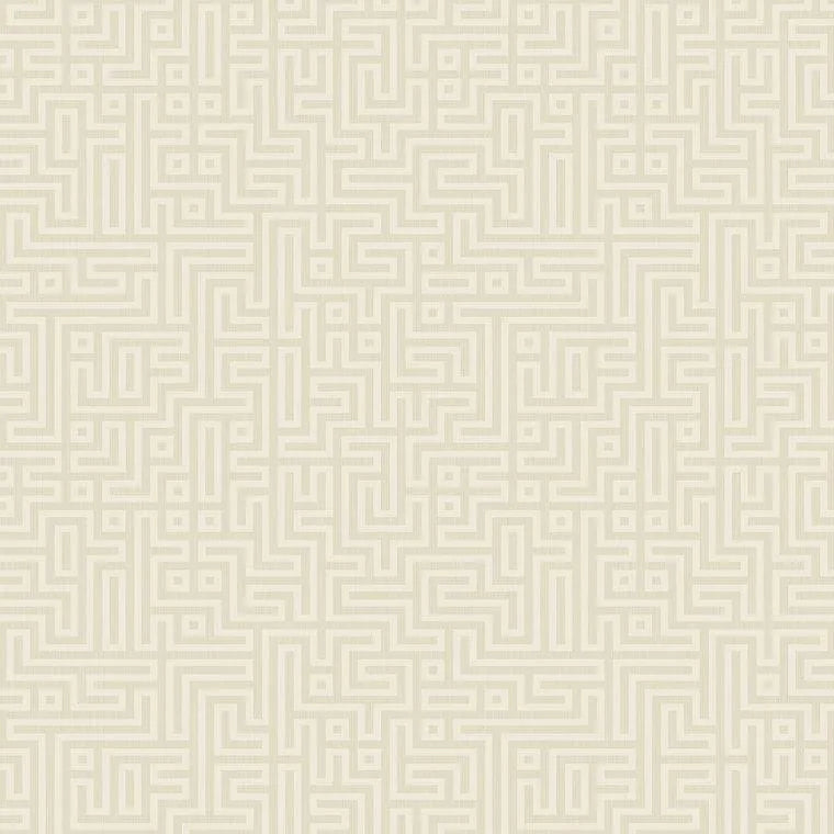 Closeup of a wallpaper showing its Cream, Geometric, Greek, Neutrals, Unicolour pattern, color, and subtle texture.