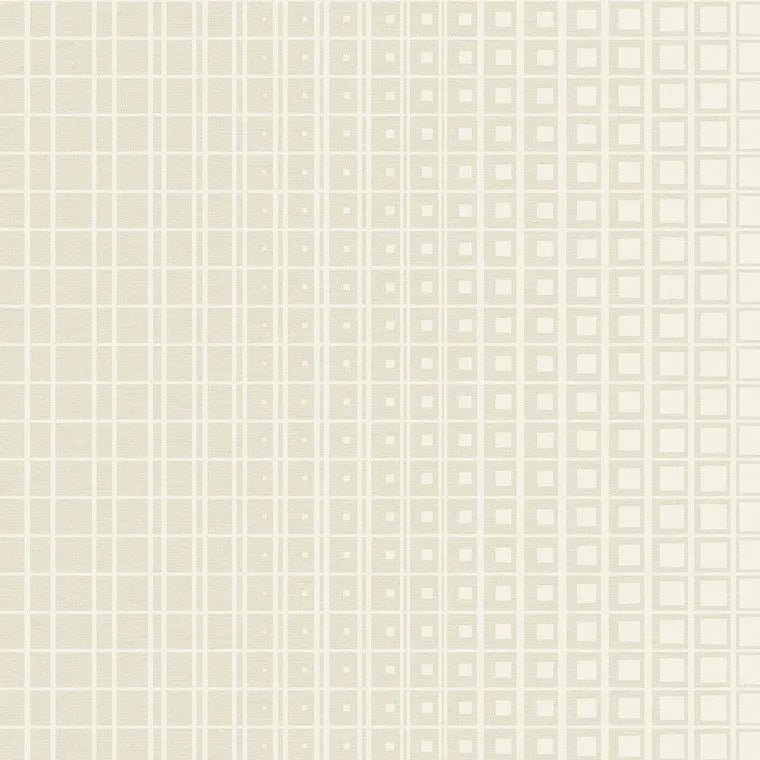 Closeup of a wallpaper showing its Contemporary, Cream, Geometric, Neutrals, Unicolour pattern, color, and subtle texture.