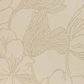 Closeup of a wallpaper showing its Contemporary, Floral, Nature, Neutrals pattern, color, and subtle texture.