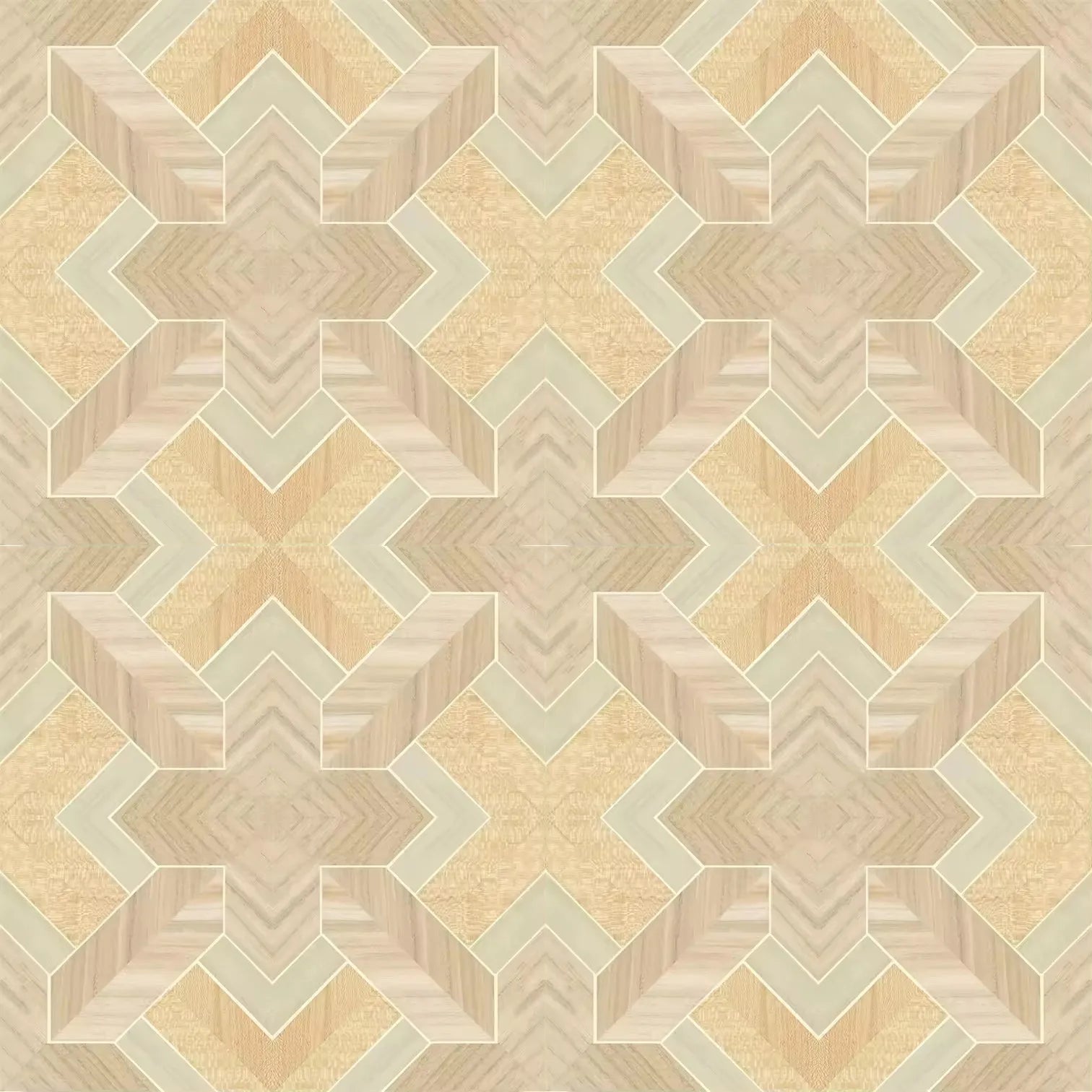 Wallpaper installed in a room showing its full pattern, color
