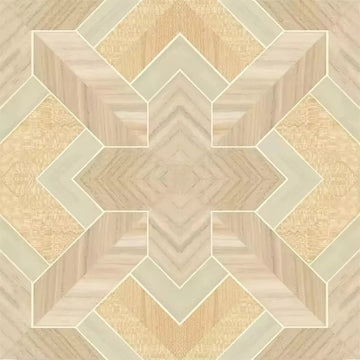 Closeup of a wallpaper showing its Geometric, Gold, Neutrals, Wood-veneer, Yellow pattern, color, and subtle texture.