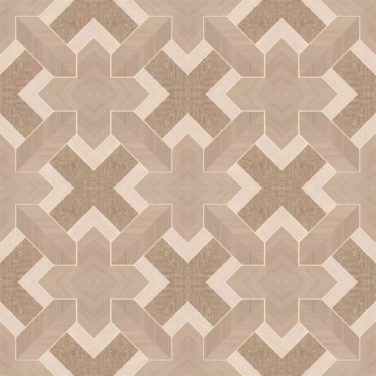 Wallpaper installed in a room showing its full pattern, color