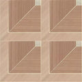 Closeup of a wallpaper showing its Brown, Geometric, Neutrals, Wood-veneer pattern, color, and subtle texture.