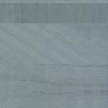 Closeup of a wallpaper showing its Blue, Geometric, Wood-veneer pattern, color, and subtle texture.