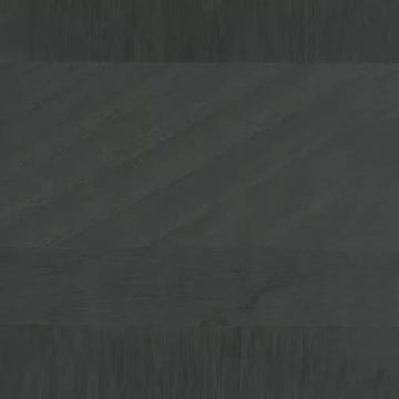 Closeup of a wallpaper showing its Black, Geometric, Wood-veneer pattern, color, and subtle texture.