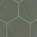 Closeup of a wallpaper showing its Geometric, Green, Wood-veneer pattern, color, and subtle texture.