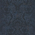 Closeup of a wallpaper showing its Contemporary, Dramatic, Floral, Two-tone pattern, color, and subtle texture.
