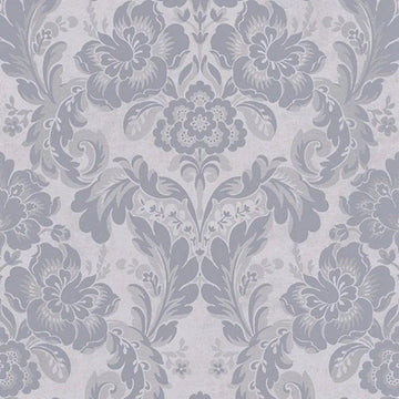 Closeup of a wallpaper showing its Contemporary, Floral, Two-tone pattern, color, and subtle texture.