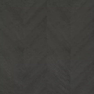 Closeup of a wallpaper showing its Black, Geometric, Wood-veneer pattern, color, and subtle texture.